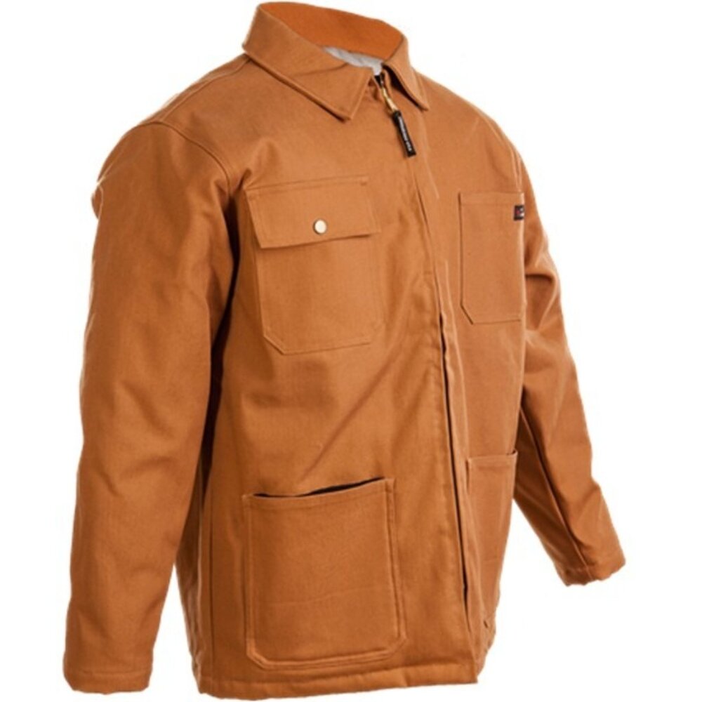 Mens Canvas Work Jacket Insulated Coat Warm Hand Pockets Waterproof Duck fabric